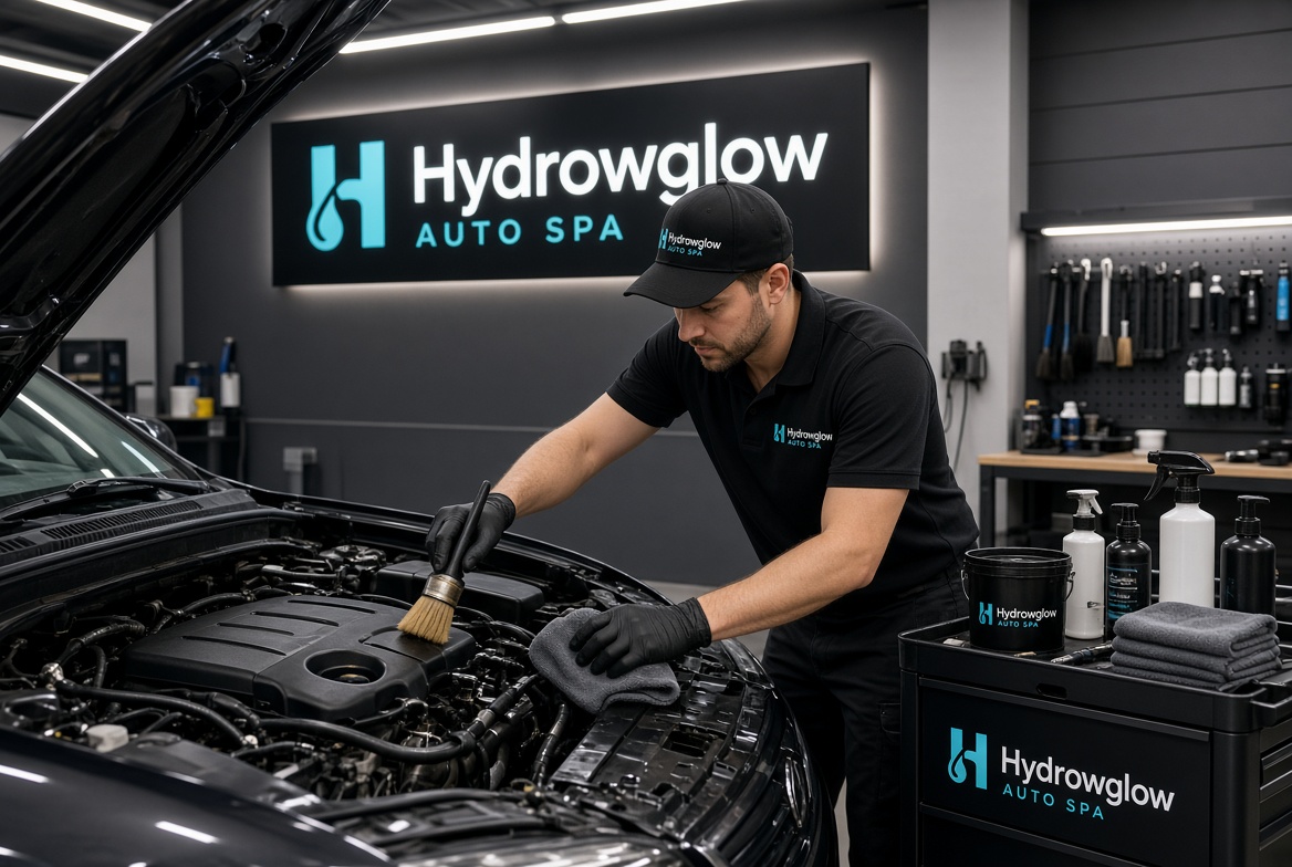 Engine-bay detailing.