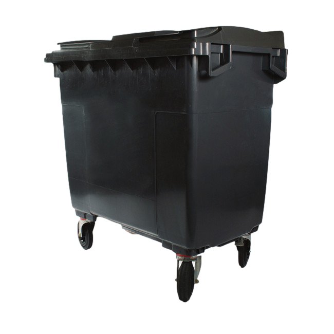 Wheelie Bin - Plastic - 4 Wheel - 770L - Charcoal - Wheelie Bin 770L-charcoal