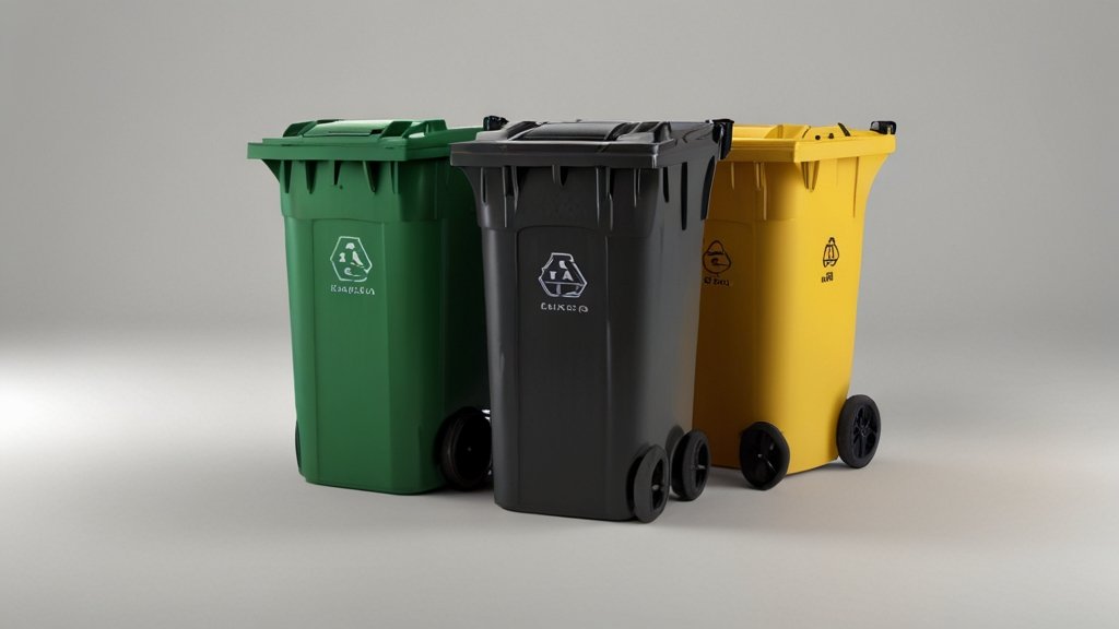 Large green wheelie bin