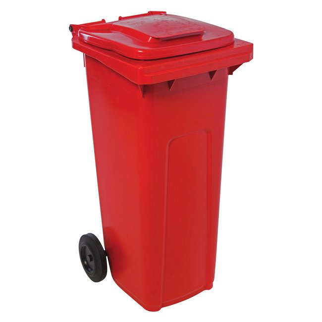 Wheelie Bin - SABS Approved - 140L - Red - Pack of 12 - Wheelie Bin 140L-red