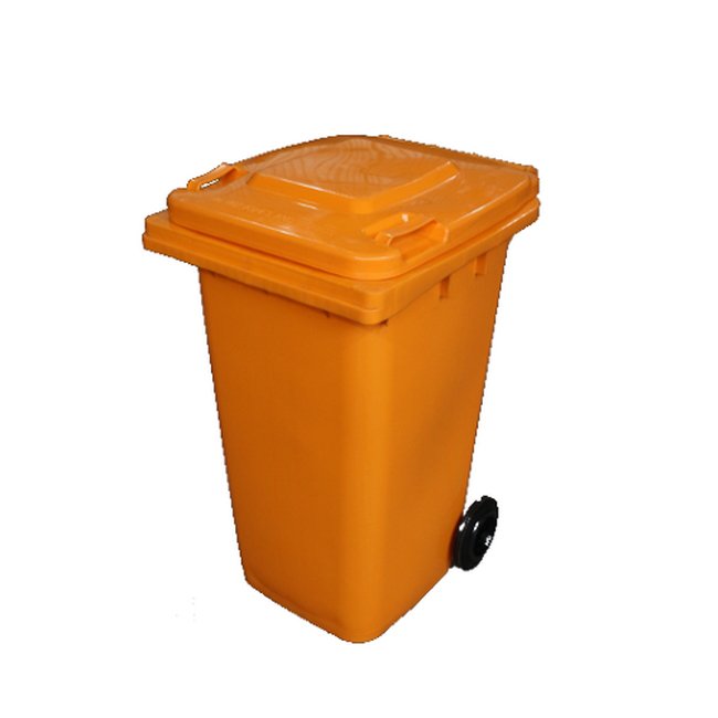 Wheelie Bin - 240L - 2 Wheel - Plastic - Orange - 0135