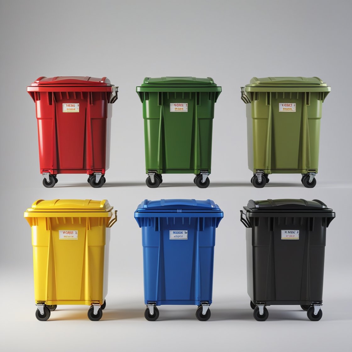Grey 1100 liter wheelie bin