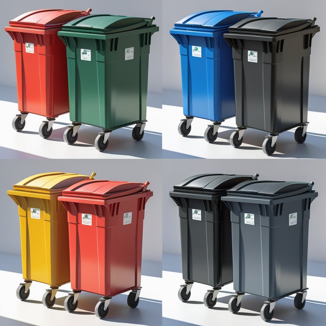 Pink 1100 liter wheelie bin